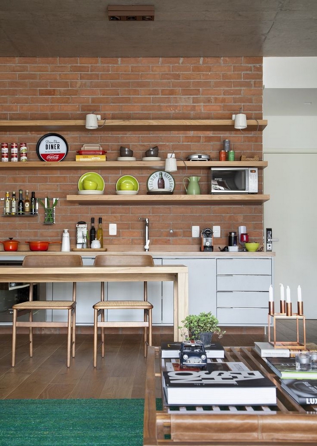 28 exposed brick wall kitchen design ideas