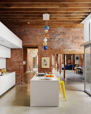 28 exposed brick wall kitchen design ideas
