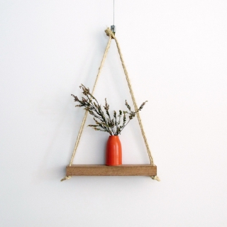 DIY hanging rope shelf ideas