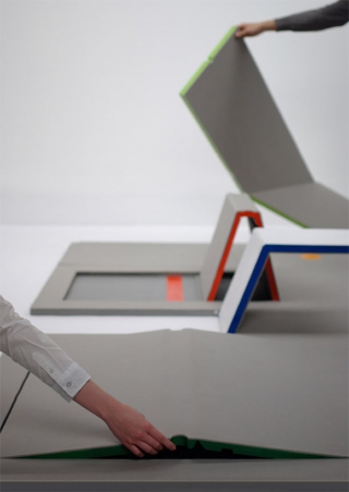 Land Peel â€“ Foldable floor mat that transforms into furniture